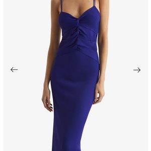 Reiss sweetheart neck Rihanna dress
